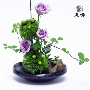 插花剑山底座禅意