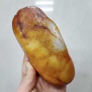 极品黄玉籽料原石图片