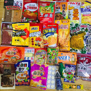 90年代小卖部零食80年代怀旧零食老式辣条童年回忆糖果膨化小食品