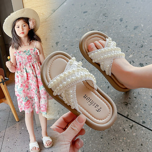 女童夏天拖鞋外穿时尚网红小女孩洋气儿童外出夏季凉拖室外韩版潮