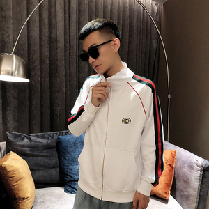 春秋帅气韩版潮流酷酷潮牌立领痞帅社会精神小伙秋天夹克外套男生