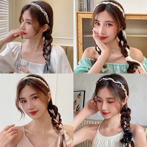2022年新款仙气飘带发箍丝巾绑发发捆头箍编发扎头发头饰女夏天