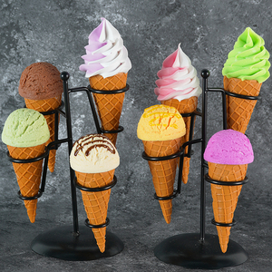 冰激凌模型仿真雪糕球甜筒水果儿童过家家玩具橱窗装饰拍摄道具