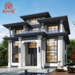 农村自建房设计图新中式别墅设计图纸三层带堂屋全套建筑施工图纸