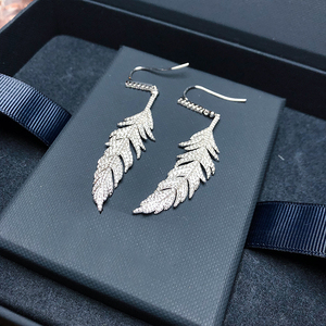 a家原厂apm onaco feather 羽毛耳环女潮流气质时尚长款耳饰