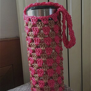 加密 纯手工 编织杯套杯袋 学生 水杯套 隔热保温 杯子套子有绳