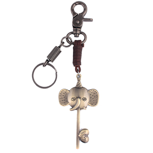 钥匙扣挂件泰国吉祥物大象复古民族风汽车钥匙圈钥匙环男旅游礼品