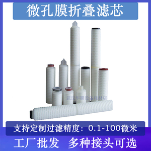 10寸20寸30寸40寸微孔膜聚丙烯滤芯0.22/0.45微米过滤器 折叠滤芯