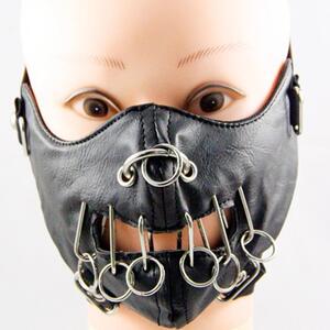 困兽朋克潮流皮面具哈雷多环皮口罩酒吧舞台表演摄影道具动漫配饰