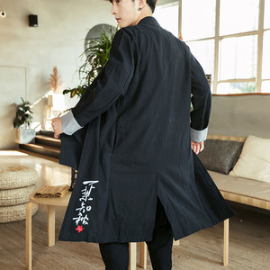 长p式外风中中件长古国装复系汉风佛年青袍唐衫假服两衣仙气日本
