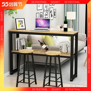 格调壹品淘宝靠墙吧台桌家用客厅隔断阳台双层吧台简约高脚桌靠窗