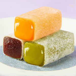 长条爆浆麻薯180g*3袋抹茶芒果味手工夹心糯米糍点心糕点休闲小吃