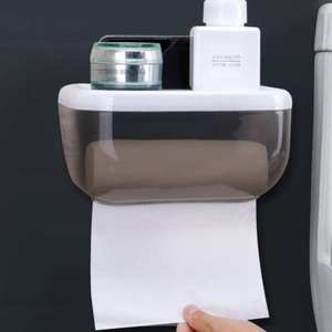 壁挂纸巾盒厕所打孔卫生间家用多功能收纳卷纸筒防水小号无心抽纸