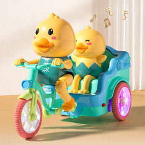 儿童小鸭子电动音乐三轮车特技宝宝会唱歌的婴儿玩具生日新年礼物