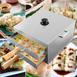 家用小型肠粉机304不锈钢单双层拉肠蒸炉机迷s你抽屉式工具家庭装