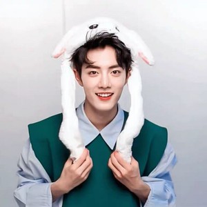 肖战王源同款帽子可爱卡通兔子会动兔耳朵毛绒玩具男女学生帽子潮