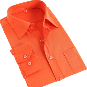 橙色职业装商务正装男女长袖衬衫工作服橘色男装桔色工装衬衣大码