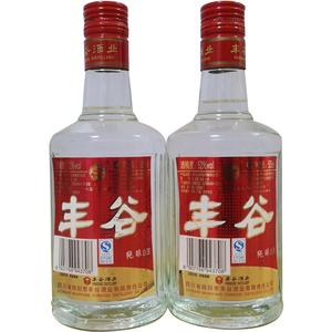 2012年老酒丰谷酒纯酿光瓶装52度500ml*2瓶纯粮食库存酒清仓特价
