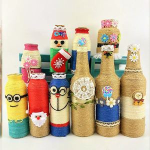 奶粉罐diy手工瓶子diy制作幼儿园作品半成品立体创意教师环保装饰