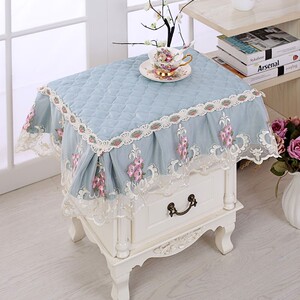 夹棉欧式床头柜垫子盖巾床头柜盖巾布艺防滑床头柜盖布防尘罩