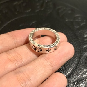 4money克罗心forever永恒戒指925纯银情侣对戒经典十字花男女同款