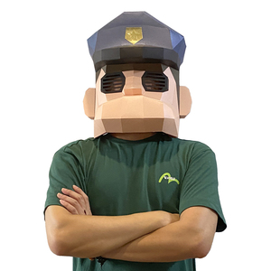 儿童节可爱小警察头套玩具舞台表演cos服装幼儿手工折纸 男孩礼物