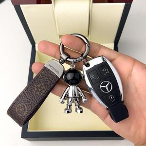 lv&gedete 汽车钥匙扣挂件太空人适用奔驰宝马奥迪钥匙链背包挂饰