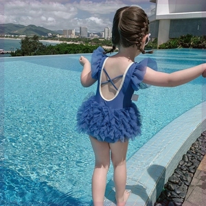儿童泳衣童装2020新款儿童夏季连体泳衣女童字母游泳衣宝宝小公主