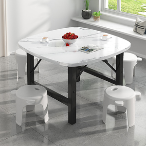 折叠桌子家用正方形餐桌出租屋宿舍简易吃饭矮桌小户型地摊小方桌