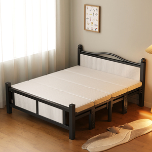 折叠床双人床互不打扰主卧1米8成人家用铁床出租房1米5小床单人床