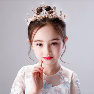 花童婚礼婚纱皇冠儿童公主裙配饰头饰女童演出服发饰女孩生日王冠