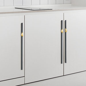 柜门加长拉手抽屉衣柜门暗把手柜子五金现代简约高档橱柜金色隐形