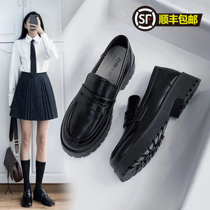 小皮鞋女英伦春秋日系高跟女鞋软妹夏季薄款jk制服鞋子增高配裙子