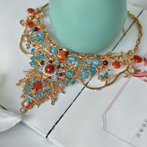 清月鹿鸣原创设计敦煌飞天璎珞明制唐风项链古风汉服西域少女配饰