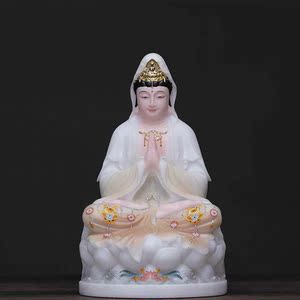 观世音菩萨家用居家供奉佛像摆件双手合十合掌观音菩萨鸿运珠宝79