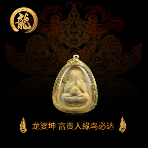 泰国佛牌正品人缘鸟必达掩面佛真品龙婆坤2539招财转运黄金外壳rd
