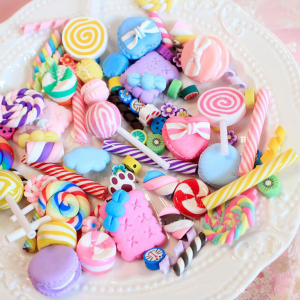 玩具棒棒糖diy手机壳材料配饰卡通树脂diy配件假糖果 仿真 模型