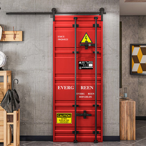 铁艺复古工业风集装箱门谷仓门吊轨推拉移动门铁门厨房卫生间门