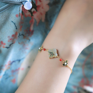 手链古风仙气新中式国风闺蜜二人汉服儿童女配饰古装复古四叶草