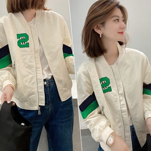 米色棒球服女韩版