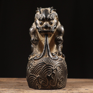 仿古石雕青石雕刻吸水兽民俗案头摆件中式会所陈列家居风水装饰品