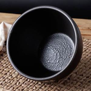 钵钵鸡容器商用陶瓷大碗深口火锅店自助调料碗饭店餐厅用汤盆黑色