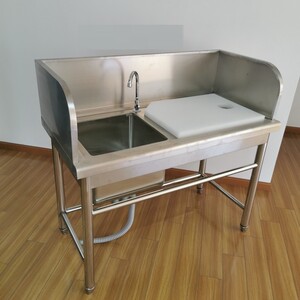 平台面洗菜盆不锈钢水槽杀鱼分割台切菜架杀鱼台水槽冷饮店洗涮台