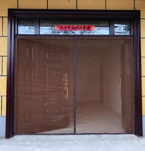 夏天门帘防蝇可定做纱网遮蚊防杨絮帘子卷闸门防蚊大门家用软纱门