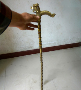 颂乐纯铜拐杖 龙头寿星拐棍手杖文明助行器 老人长辈尽