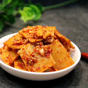 平江酱干湖南特产年货蒜蓉豆干手工自制酱干小吃辣味零食250g*4包