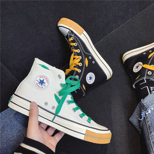 回力鸳鸯高帮帆布鞋男韩版潮流男鞋学生小白鞋春季高邦板鞋百搭休