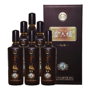 42度金六福秘窖皮盒500ml*6浓香型白酒纯粮酒