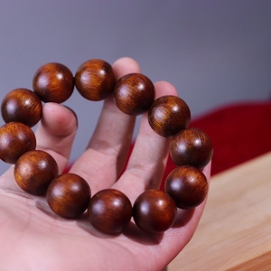 天然披毛犀手串鱼子纹清晰可见整料保留完整适合收藏