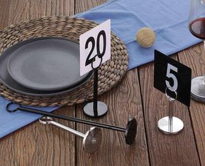 餐牌架餐台卡夹加重桌号牌夹卡号圆圈不锈钢个性酒吧婚宴展示标示